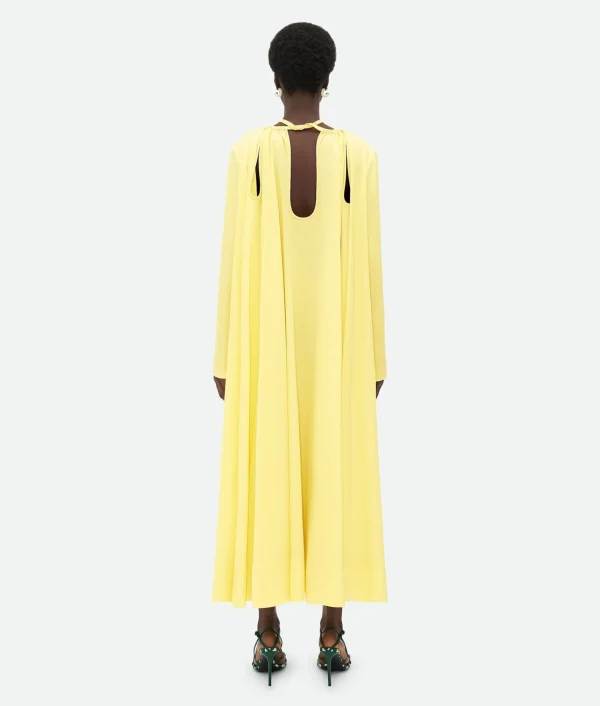 Bottega Veneta Fluid Viscose Twill Long Dress>Women Dresses