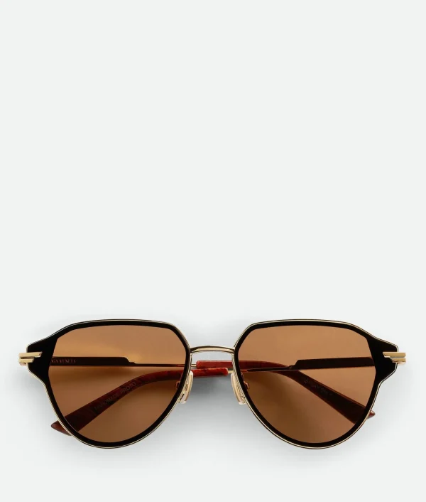 Bottega Veneta Glaze Metal Aviator Sunglasses>Women Sunglasses | Sunglasses