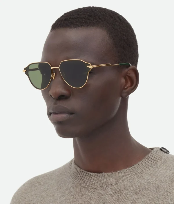 Bottega Veneta Glaze Metal Aviator Sunglasses>Women Sunglasses | Sunglasses