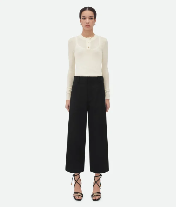 Bottega Veneta Grain De Poudre Culotte Trousers>Women Trousers And Shorts