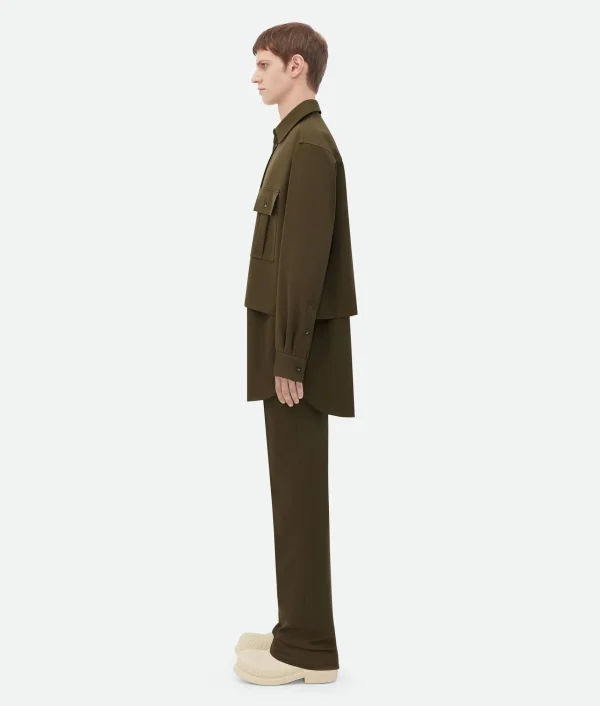 Bottega Veneta Grain De Poudre Double Layer Shirt> Shirts