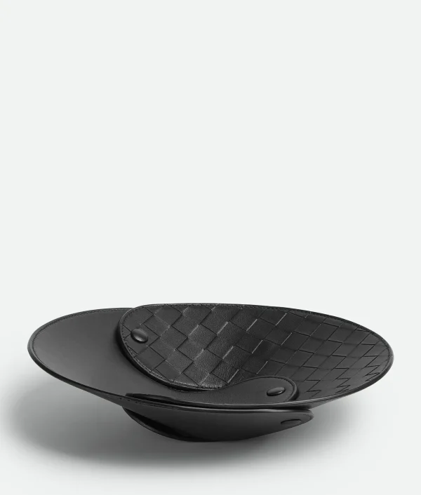 Bottega Veneta Interlocking Leather Tray - M> Leather Accessories