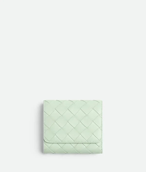 Bottega Veneta Intrecciato Tri-Fold Wallet With Origami Coin Purse>Women Small Wallets