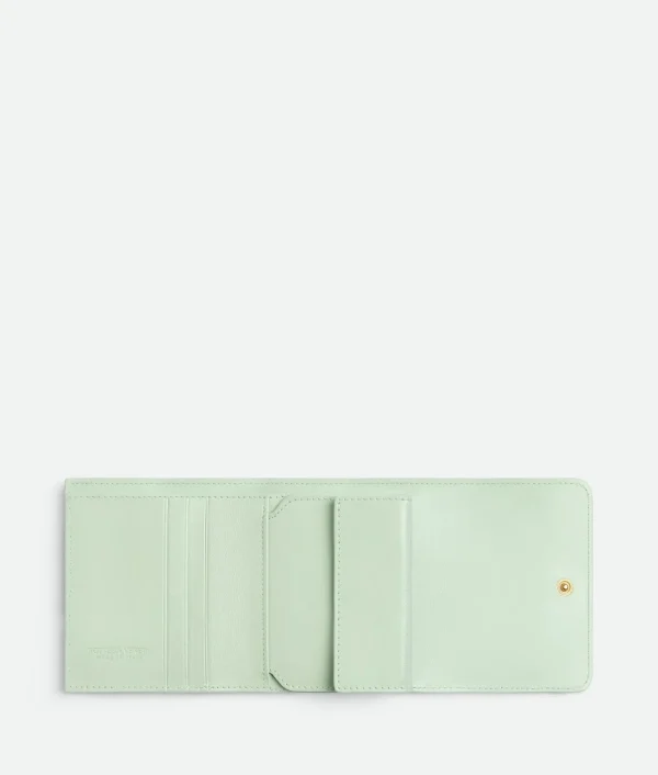 Bottega Veneta Intrecciato Tri-Fold Wallet With Origami Coin Purse>Women Small Wallets