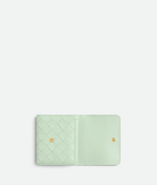 Bottega Veneta Intrecciato Tri-Fold Wallet With Origami Coin Purse>Women Small Wallets