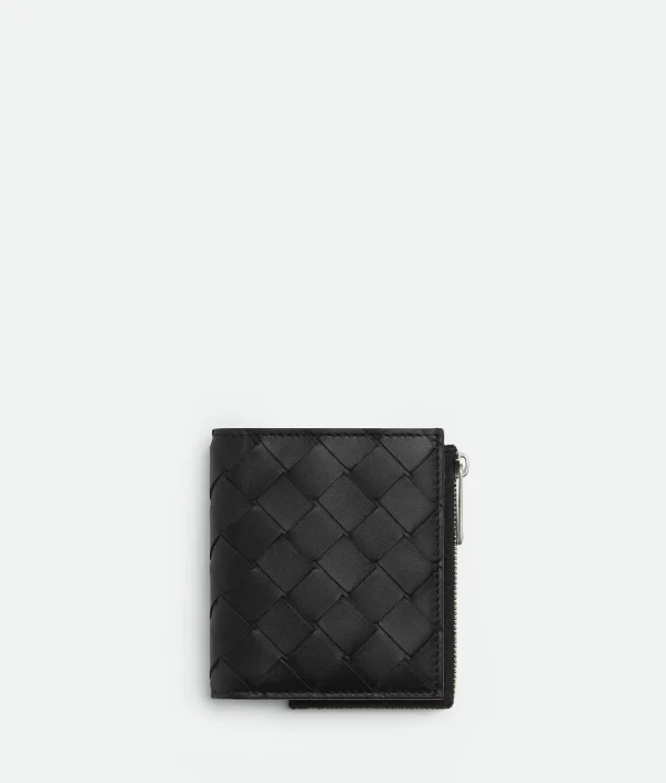 Bottega Veneta Intrecciato Bi-Fold Wallet With Zip> Small Wallets