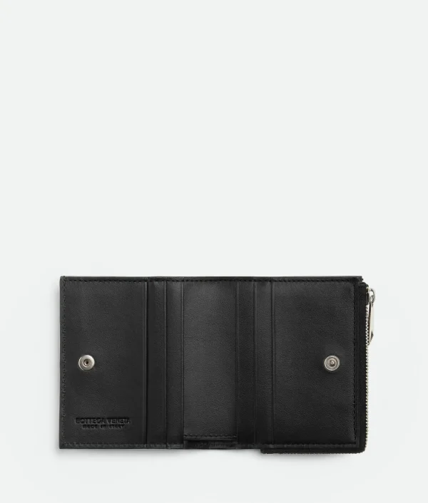 Bottega Veneta Intrecciato Bi-Fold Wallet With Zip> Small Wallets