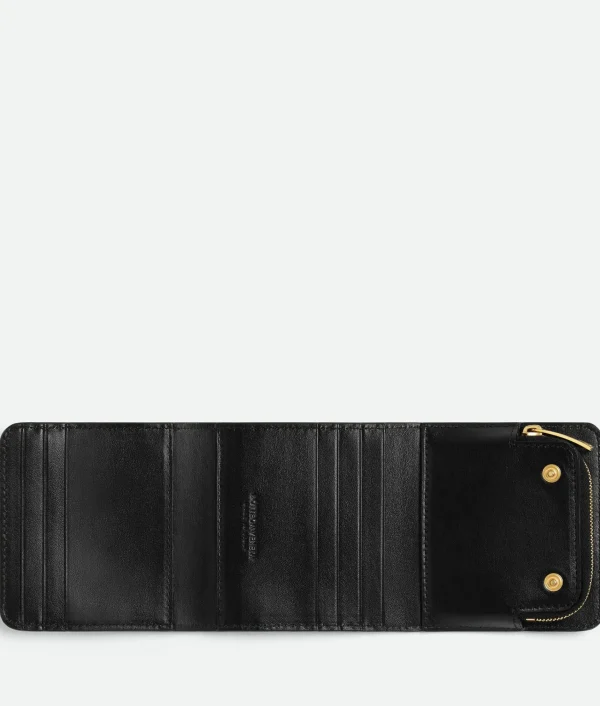 Bottega Veneta Intrecciato Compact Tri-Fold Wallet>Women Small Wallets