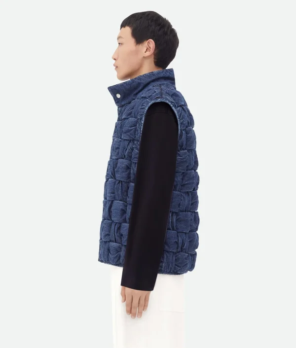 Bottega Veneta Intrecciato Denim Gilet> Denim