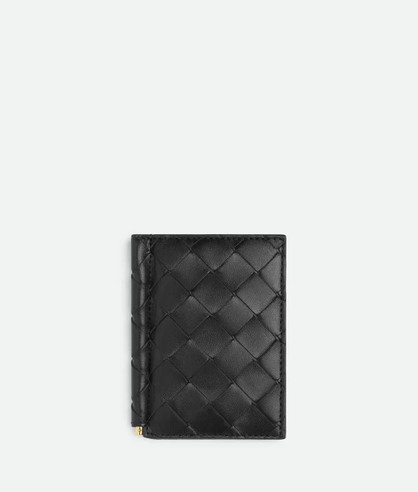 Bottega Veneta Intrecciato Flap Card Case With Bill Clip>Women Card Cases