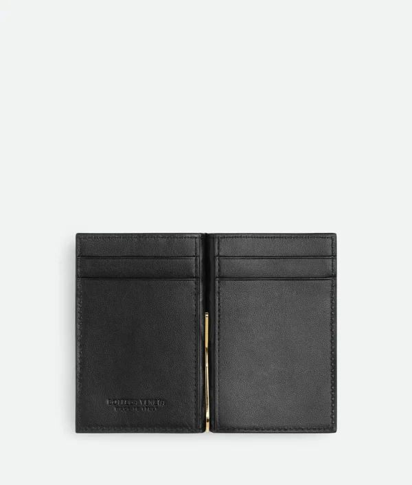 Bottega Veneta Intrecciato Flap Card Case With Bill Clip>Women Card Cases