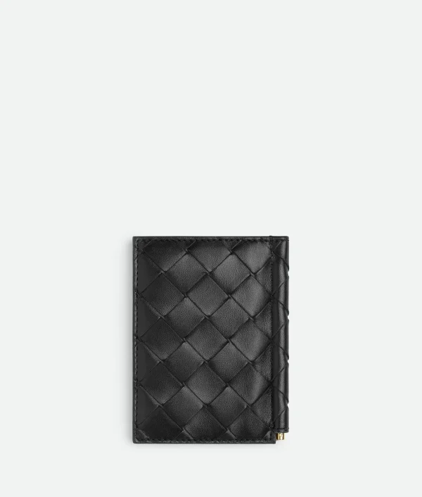 Bottega Veneta Intrecciato Flap Card Case With Bill Clip>Women Card Cases