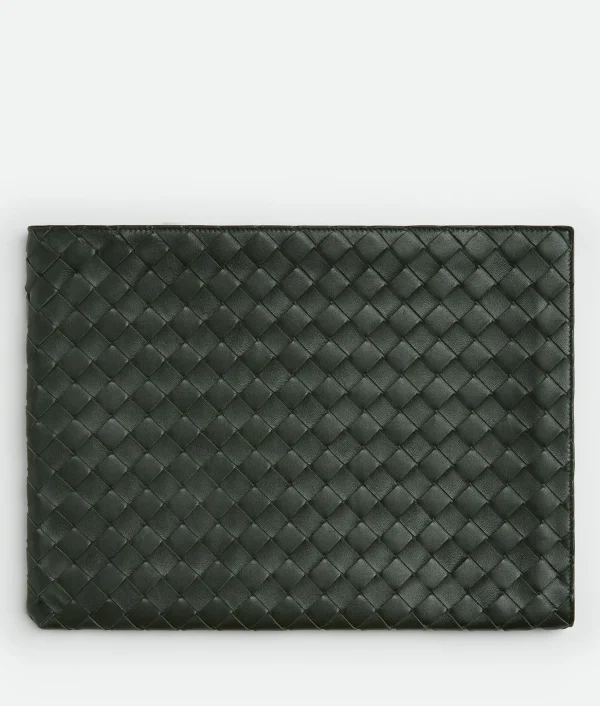 Bottega Veneta Intrecciato Half Zip Pouch> Pouches