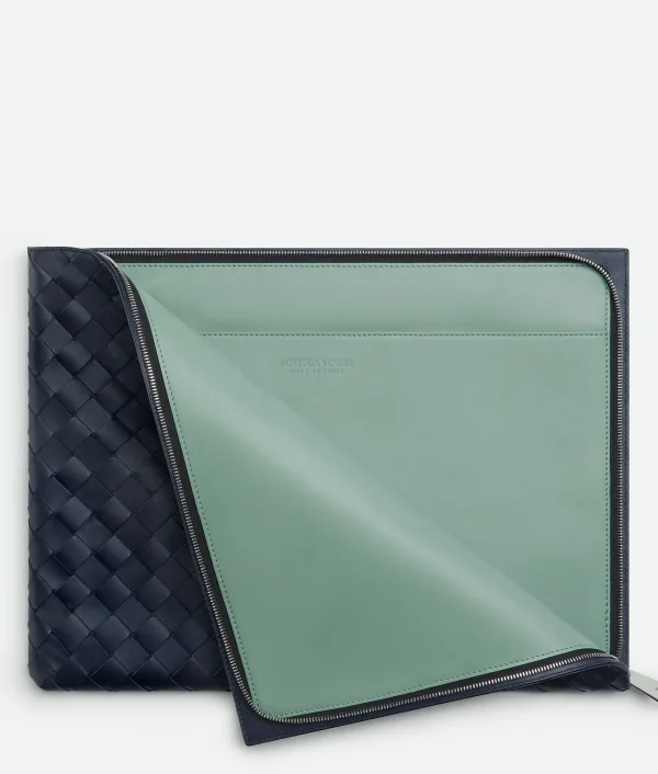 Bottega Veneta Intrecciato Half Zipped Pouch> Pouches