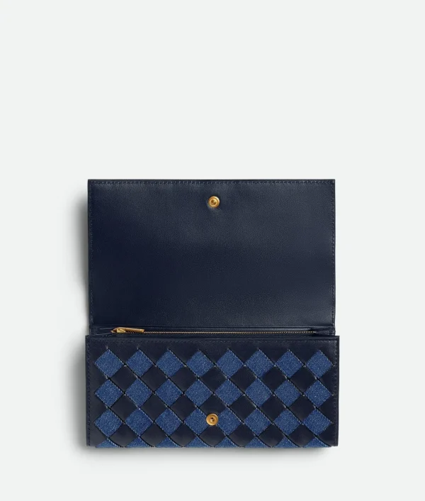 Bottega Veneta Intrecciato Large Flap Wallet>Women Long Wallets