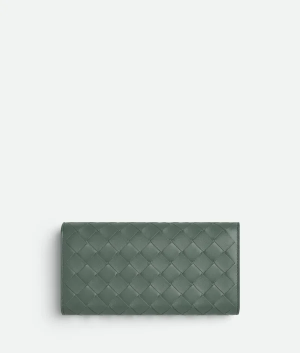 Bottega Veneta Intrecciato Large Flap Wallet>Women Long Wallets