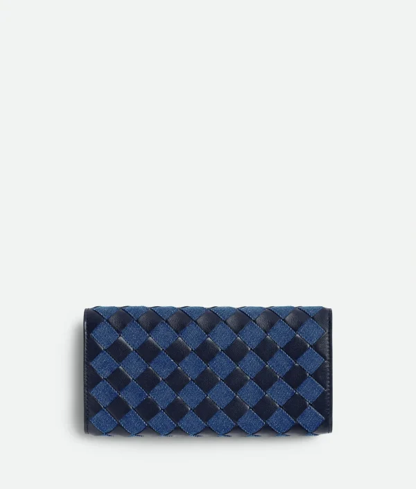 Bottega Veneta Intrecciato Large Flap Wallet>Women Long Wallets
