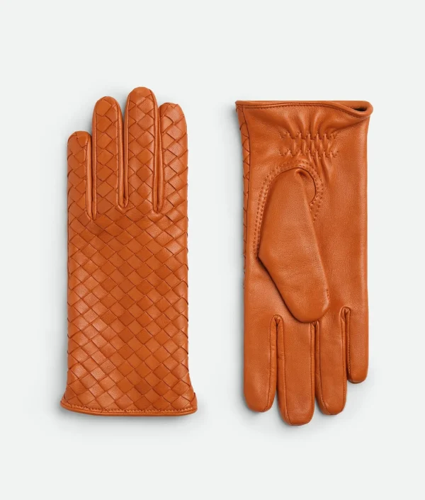 Bottega Veneta Intrecciato Leather Gloves>Women Gloves