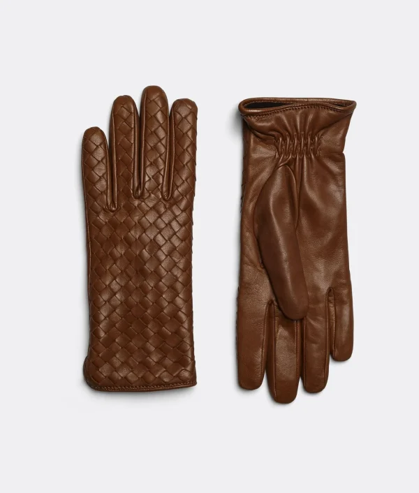 Bottega Veneta Intrecciato Leather Gloves>Women Gloves
