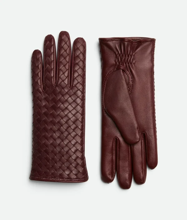 Bottega Veneta Intrecciato Leather Gloves>Women Gloves