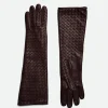 Bottega Veneta Intrecciato Leather Midi Gloves>Women Gloves