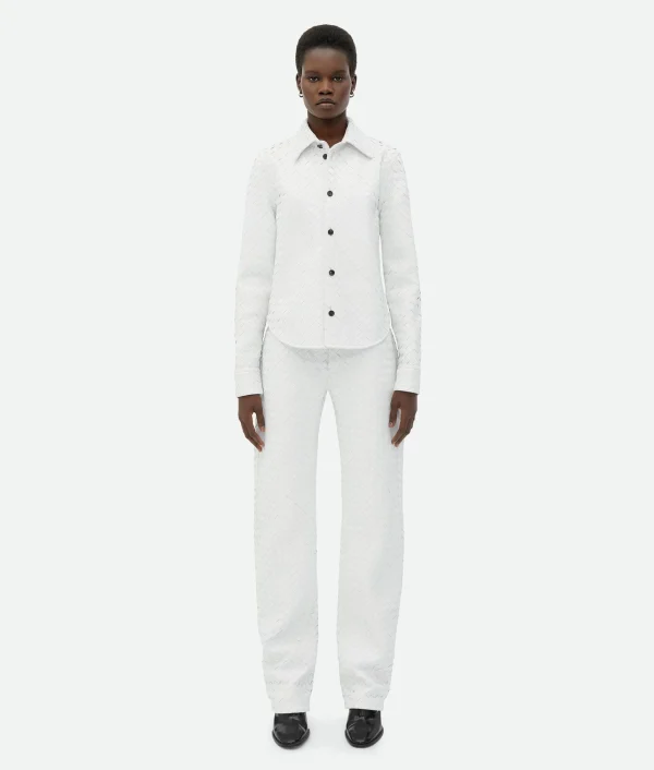 Bottega Veneta Intrecciato Leather Shirt>Women Shirts | Leather