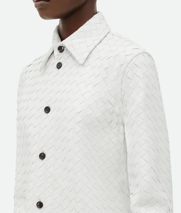 Bottega Veneta Intrecciato Leather Shirt>Women Shirts | Leather