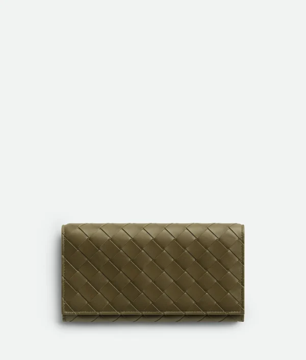 Bottega Veneta Intrecciato Long Wallet With Coin Purse> Long Wallets