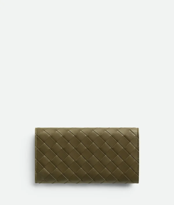 Bottega Veneta Intrecciato Long Wallet With Coin Purse> Long Wallets