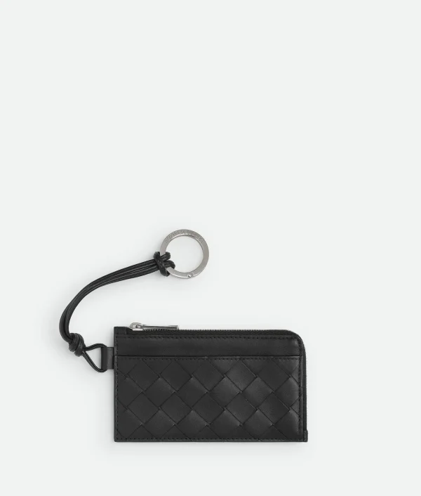 Bottega Veneta Intrecciato L-Zippered Card Holder On Strap> Card Cases