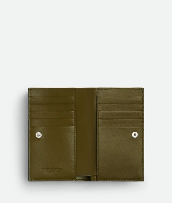 Bottega Veneta Intrecciato Medium Bi-Fold With L-Zip> Long Wallets