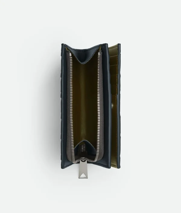 Bottega Veneta Intrecciato Medium Bi-Fold With L-Zip> Long Wallets