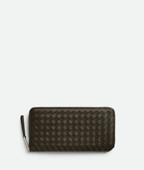Bottega Veneta Intrecciato Piccolo Zip Around Wallet> Long Wallets