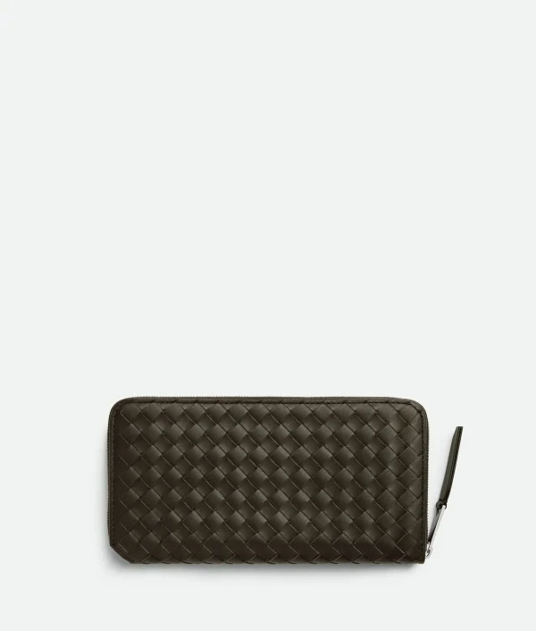 Bottega Veneta Intrecciato Piccolo Zip Around Wallet> Long Wallets