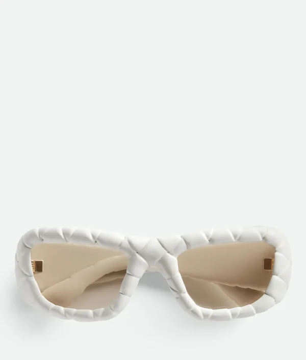 Bottega Veneta Intrecciato Rectangular Sunglasses> Sunglasses