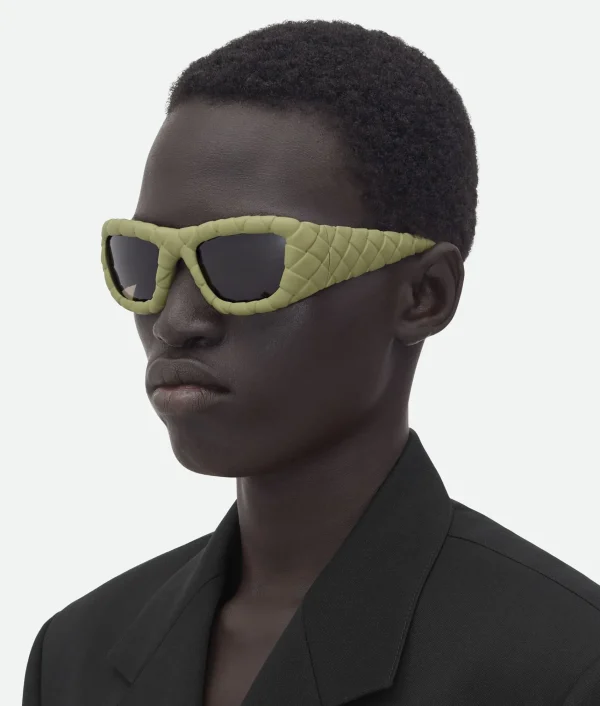 Bottega Veneta Intrecciato Rectangular Sunglasses>Women Sunglasses | Sunglasses