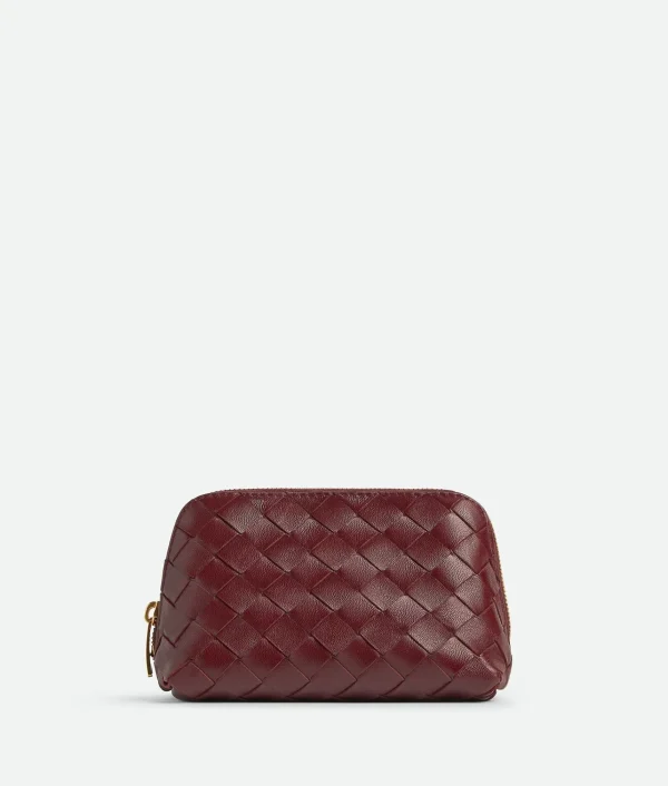 Bottega Veneta Intrecciato Small Half-Moon Beauty Pouch>Women Pouches And Travel Accessories