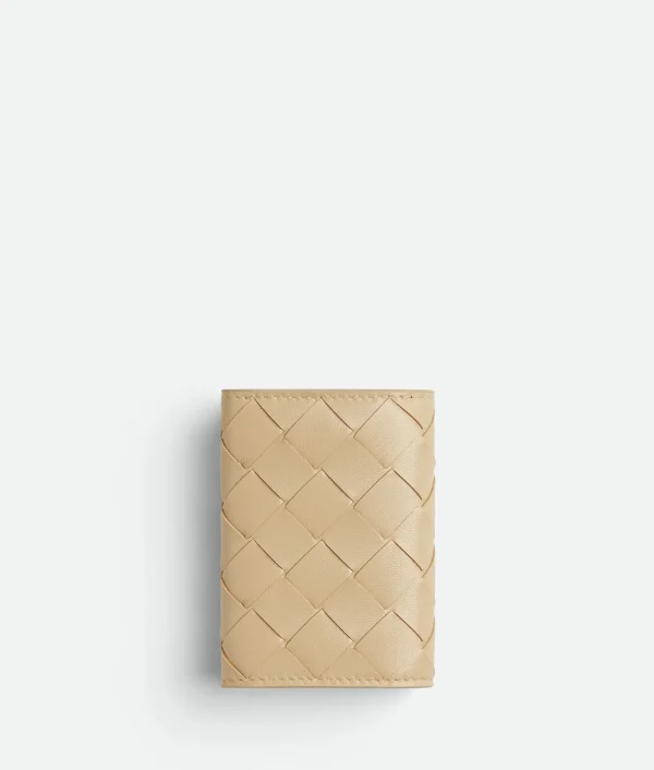 Bottega Veneta Intrecciato Tiny Tri-Fold Zip Wallet>Women Small Wallets