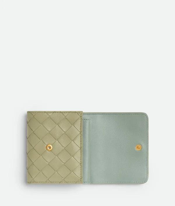 Bottega Veneta Intrecciato Tri-Fold Wallet With Origami Coin Purse>Women Small Wallets