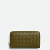 Bottega Veneta Intrecciato Zip Around Wallet>Women Long Wallets