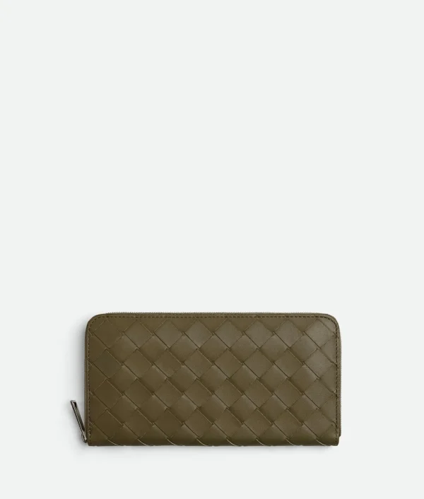 Bottega Veneta Intrecciato Zip Around Wallet> Long Wallets