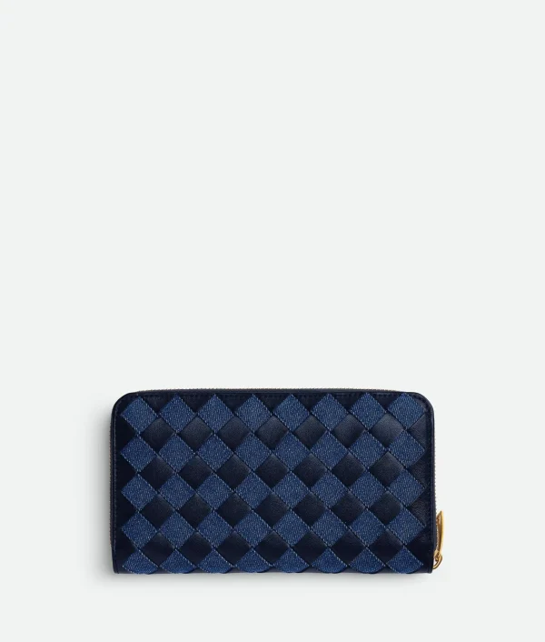 Bottega Veneta Intrecciato Zip Around Wallet>Women Long Wallets