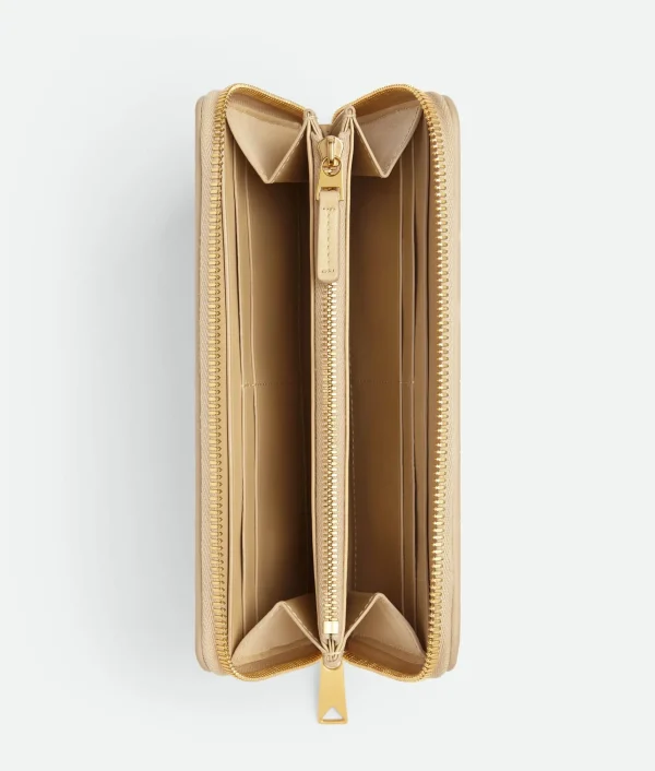 Bottega Veneta Intrecciato Zip Around Wallet>Women Long Wallets
