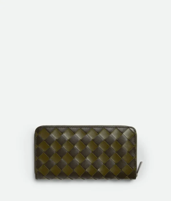 Bottega Veneta Intrecciato Zip Around Wallet> Long Wallets