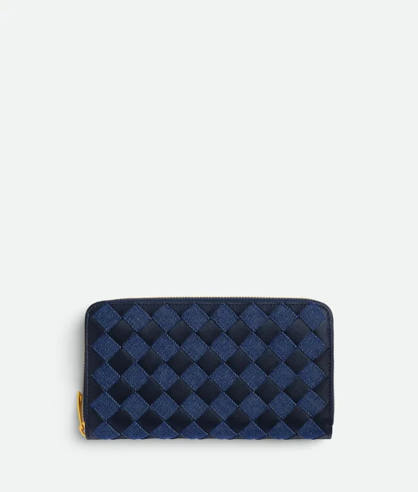 Bottega Veneta Intrecciato Zip Around Wallet>Women Long Wallets