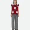 Bottega Veneta Intreccio Argyle Wool Gilet>Women Knitwear