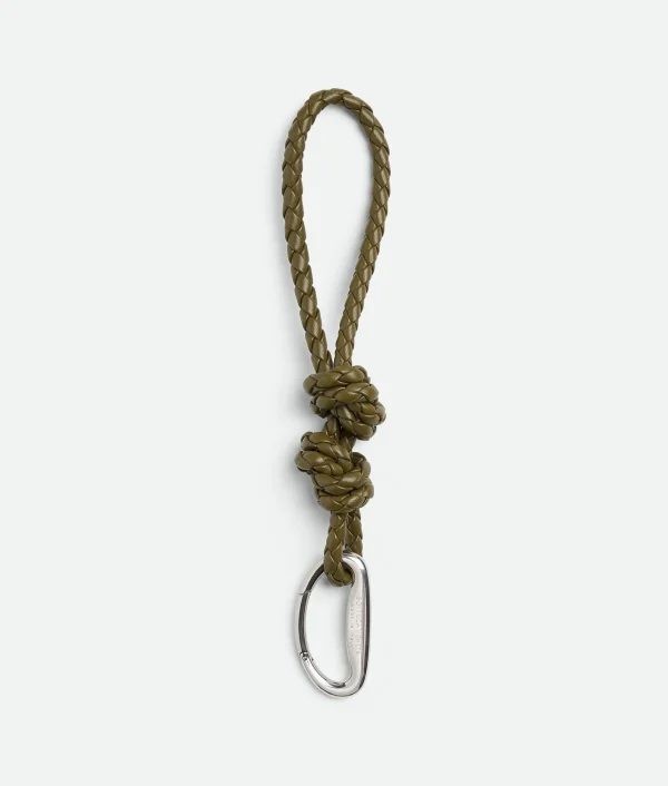 Bottega Veneta Intreccio Key Ring With Drop Hook> Key Rings