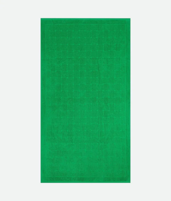 Bottega Veneta Intreccio Pattern Cotton Terry Beach Towel>Women Bathrobes And Towels | Bathrobes And Towels