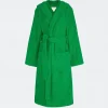Bottega Veneta Intreccio Pattern Cotton Bathrobe>Women Bathrobes And Towels