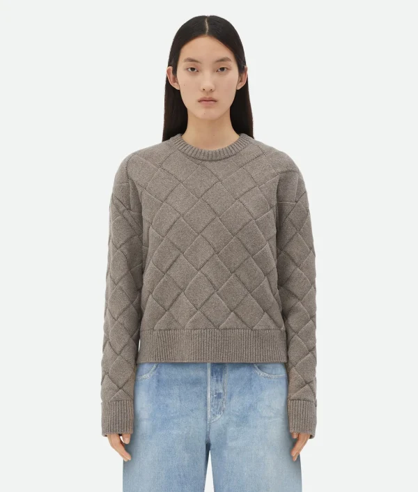 Bottega Veneta Intreccio Wool Sweater>Women Knitwear